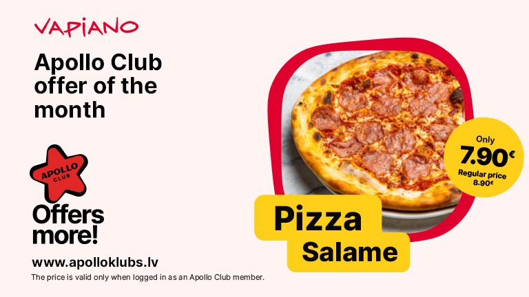 This month, Apollo Club members can enjoy the classic Pizza Salame at Vapiano for a special price of €7.90 (regular price €8.90).